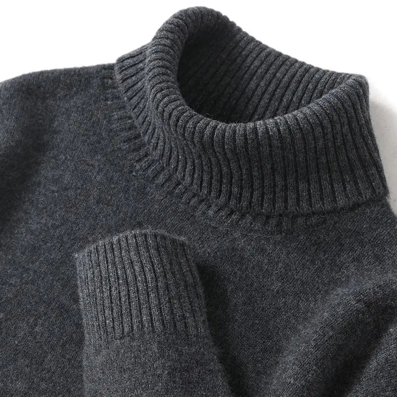 Men's Turtleneck Long Sleeve Knit Sweater