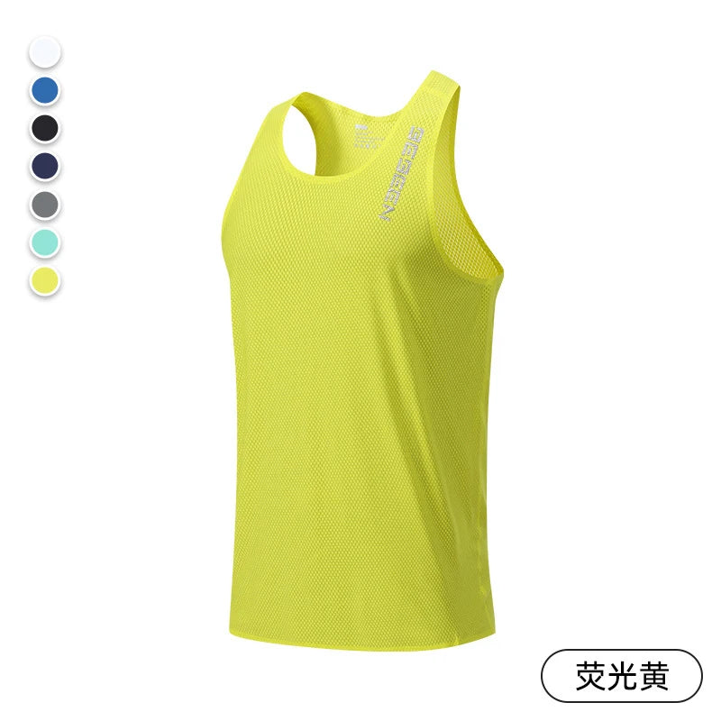 Sleeveless Crew Neck Racerback Running Training Tank Top