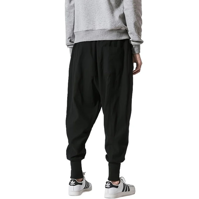 Men's Elastic Waist Loose Fit Casual Pants For Everyday Wear