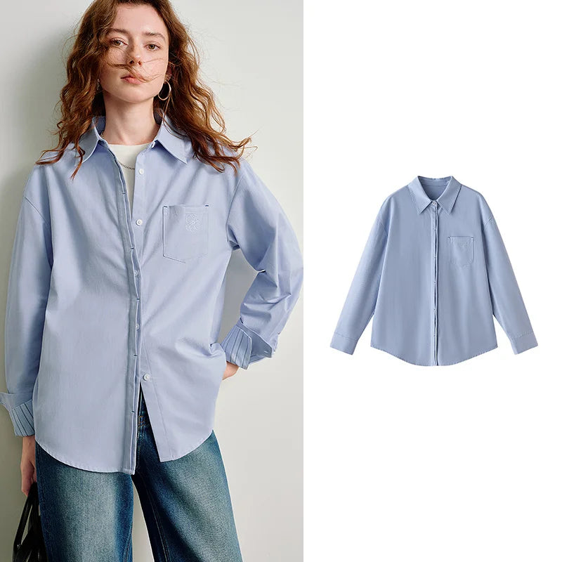 Women's Collared Long Sleeve Shirt