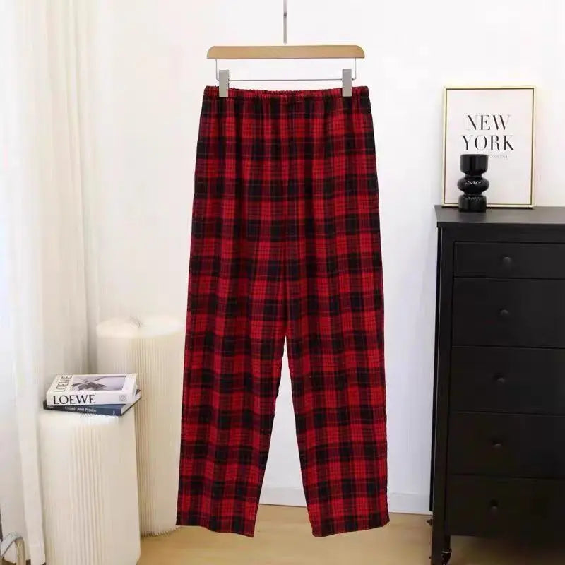 Men's Patterned Elastic Waist Straight Leg Pajama Lounge Pants