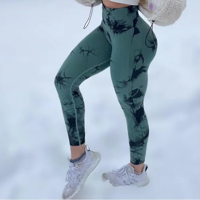 Women's Tie Dye Full Length Leggings For Workout Outfits