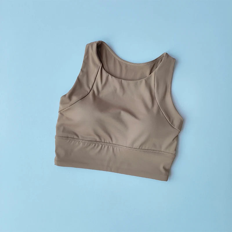 Women's High Neck Racerback Sports Bra
