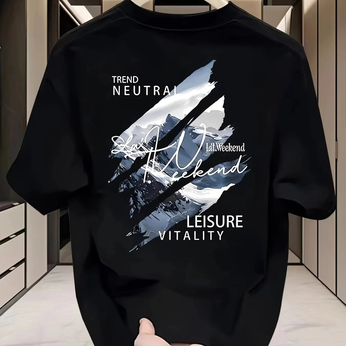 Men's Summer Breathable Short Sleeve Graphic T-Shirt for Casual Streetwear