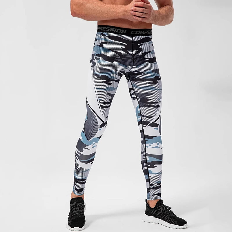 Men's Fitted Elastic Waist Training Leggings For Everyday Wear