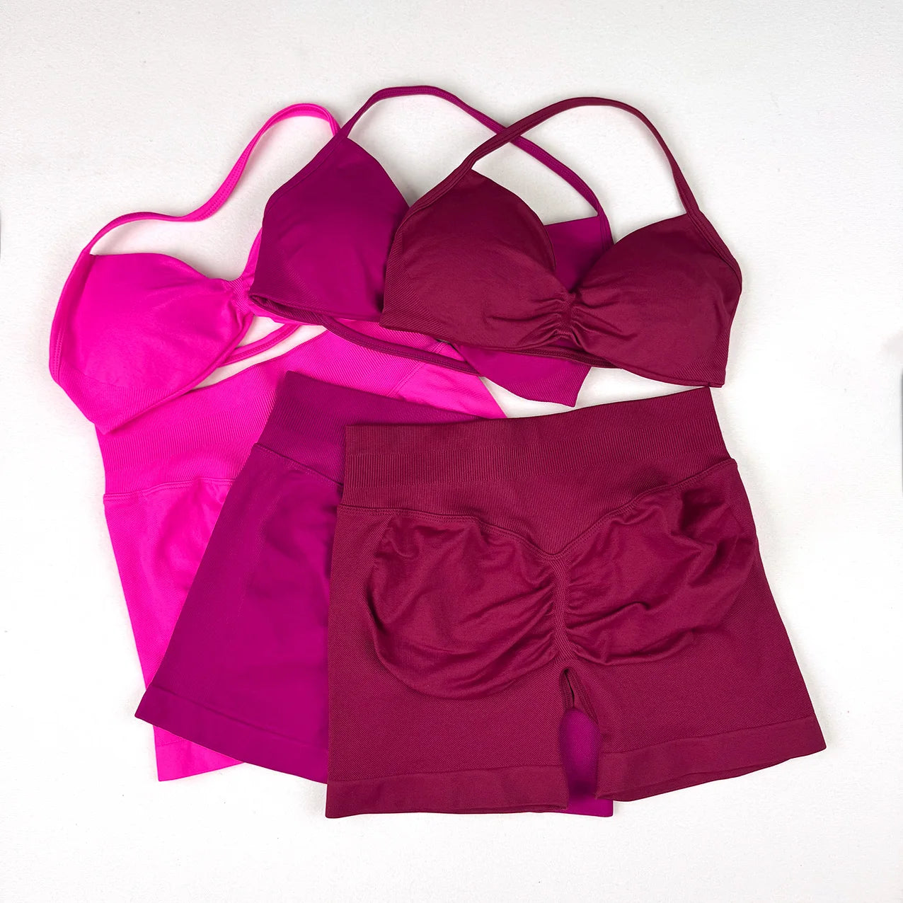 Women's Halter Bra And Shorts Yoga Set For Workout Outfits