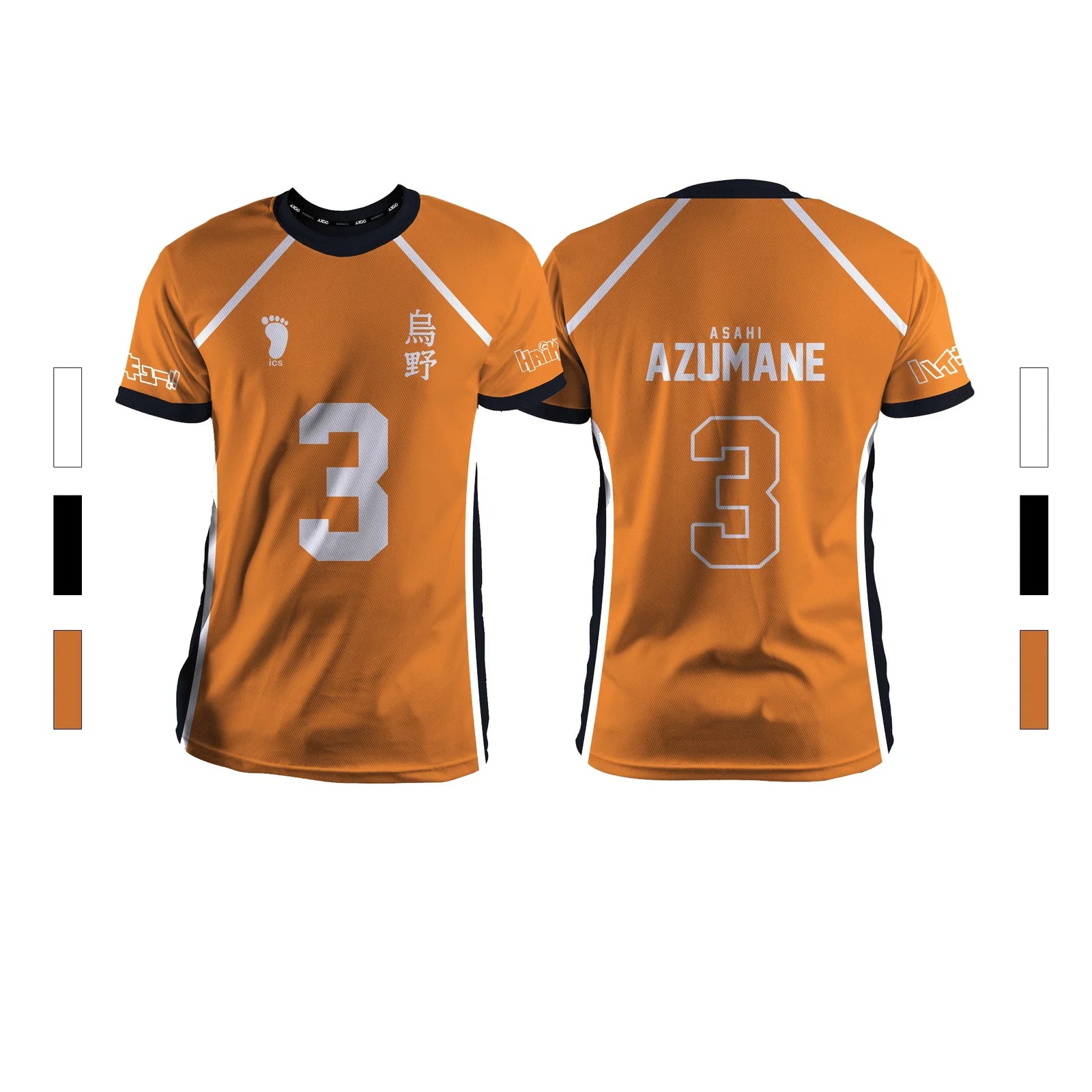 Anime Number Volleyball Short Sleeve T-shirt For Sports Outfits