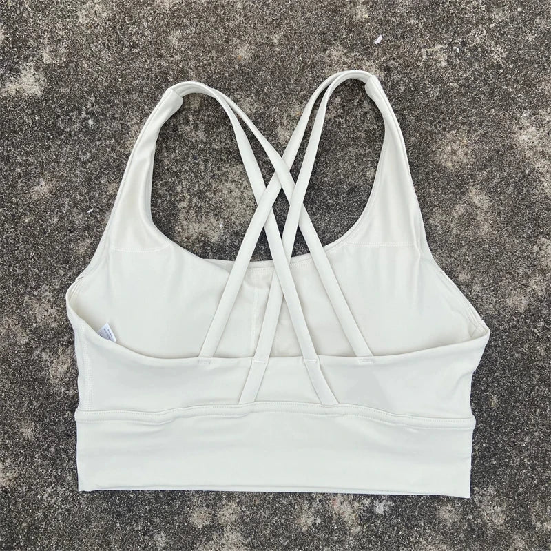 Women's Thin Strap Cross Back Sports Bra