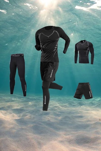 Men's Full Body Swimsuit with Long and Short Sleeve Style Options