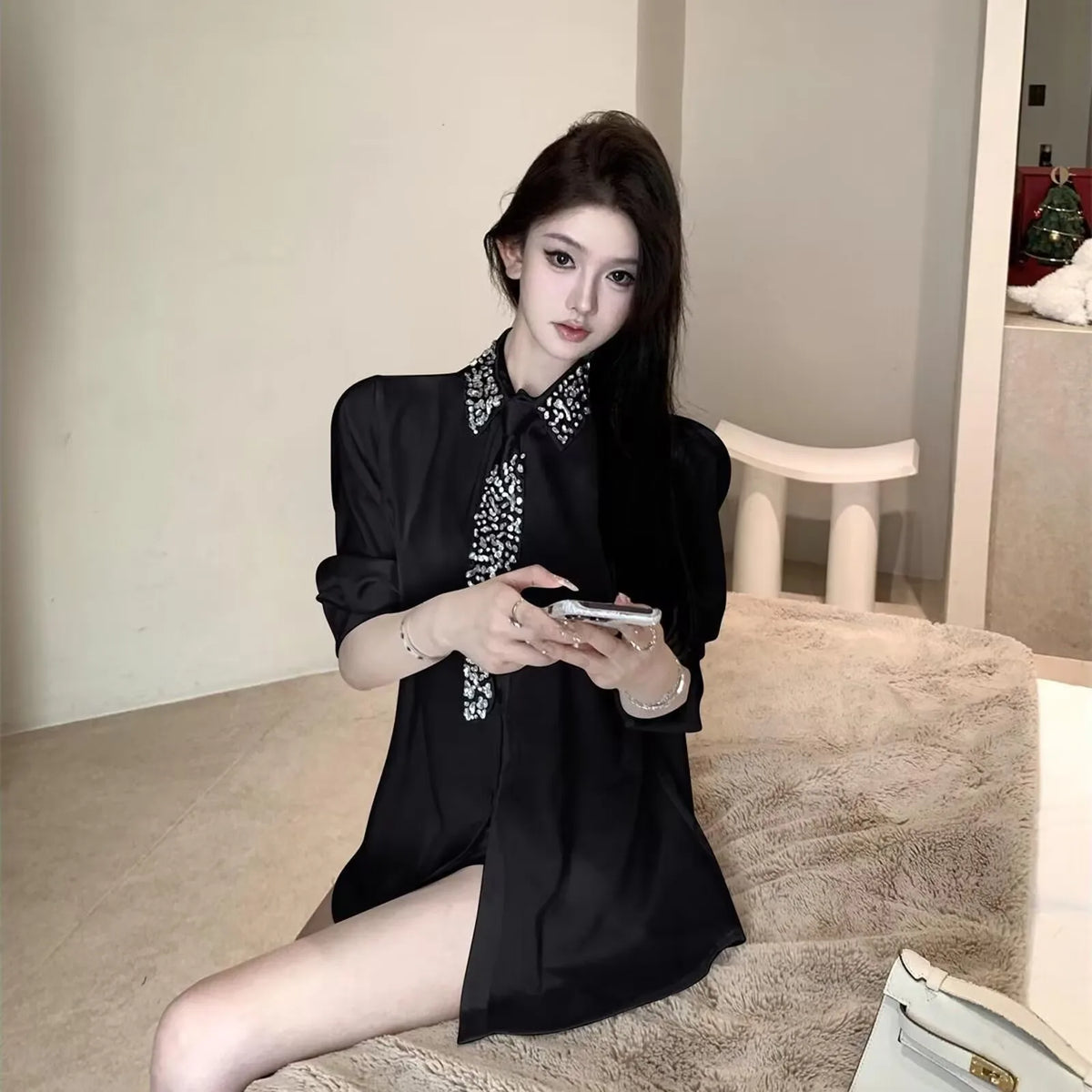 Women's Long Sleeve Button Front Shirt