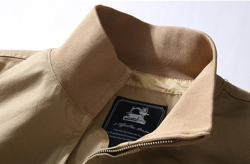 Fury Brad Pitt WW2 US Army Military Tanker Jackets Khaki Cotton Field Combat Outwear Uniforms Spring Autumn Lightweight Coats