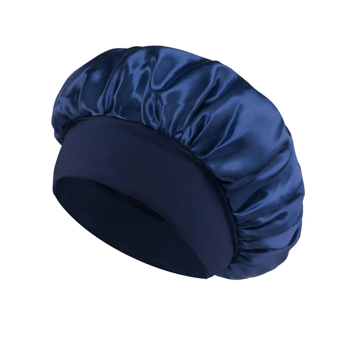 Women's Satin Sleep Bonnet with Wide Elastic Band and Color Options