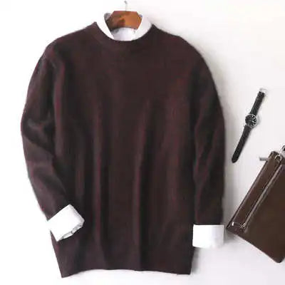 Men's Plain Long Sleeve Knit Sweater