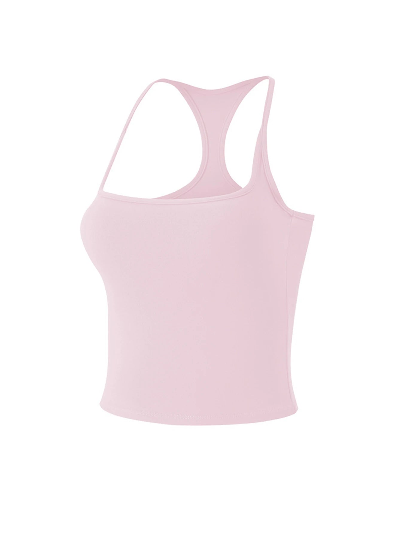 Women's Contrast Trim Racerback Cropped Tank Top