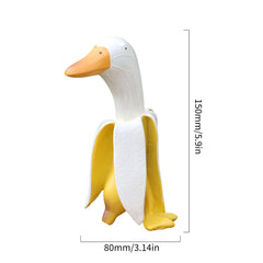 Banana Duck Art Statue, Garden Yard Outdoor Decor, Cute Funny Whimsical Peeled Banana Duck Figurines Decoration Ornaments