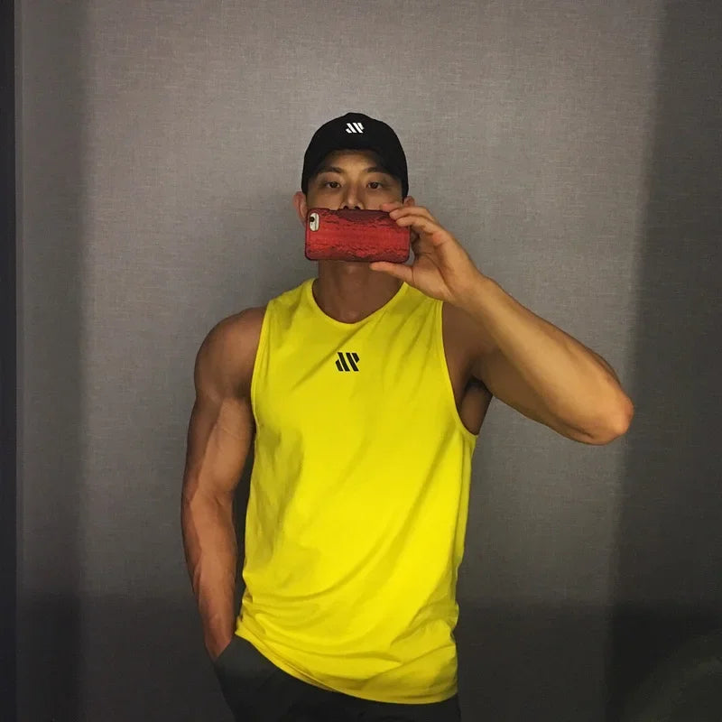Men's Scoop Neck Gym Tank Top
