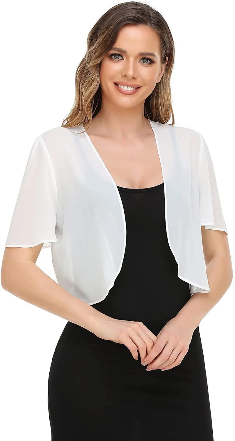 Sheer Short Sleeve Open Front Cardigan for Layering over Outfits