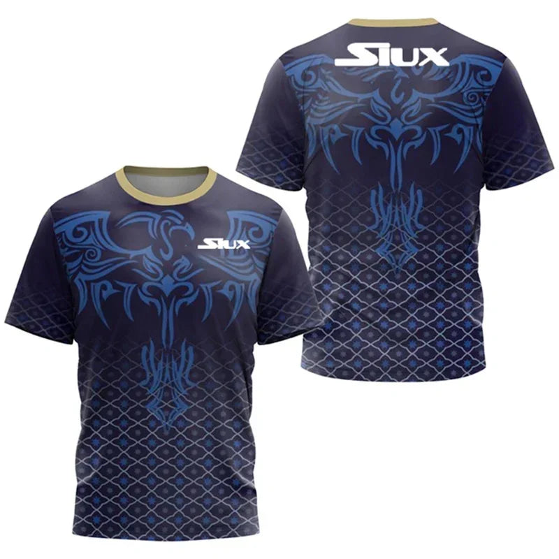 Geometric Court Sports Short Sleeve T-shirt For Sports Outfits