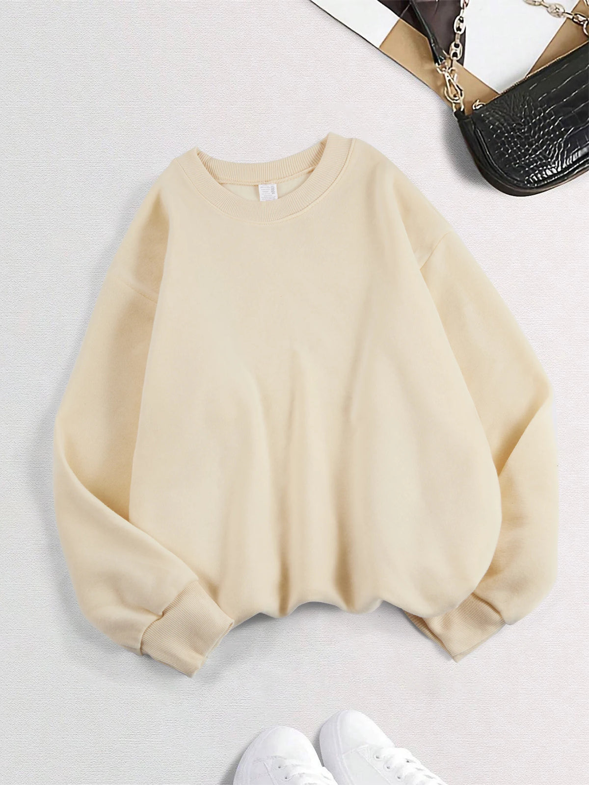 Long Sleeve Casual Pullover Sweatshirt with Original Style Options