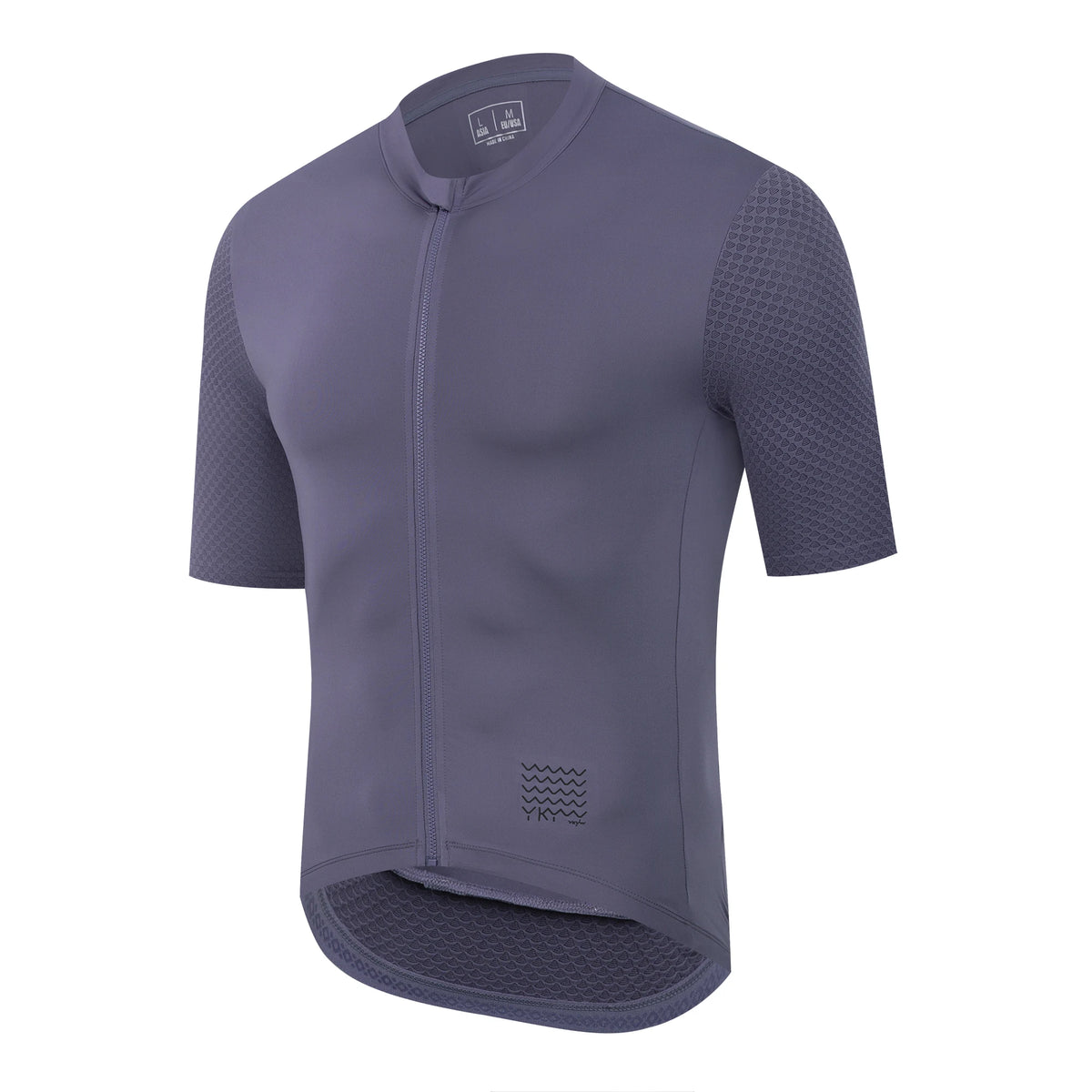 Men's Short Sleeve Full-Zip Cycling Jersey with Rear Storage Pockets