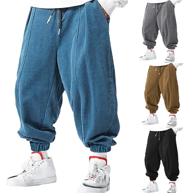 Full Length Loose Fit Casual Streetwear Drawstring Pants