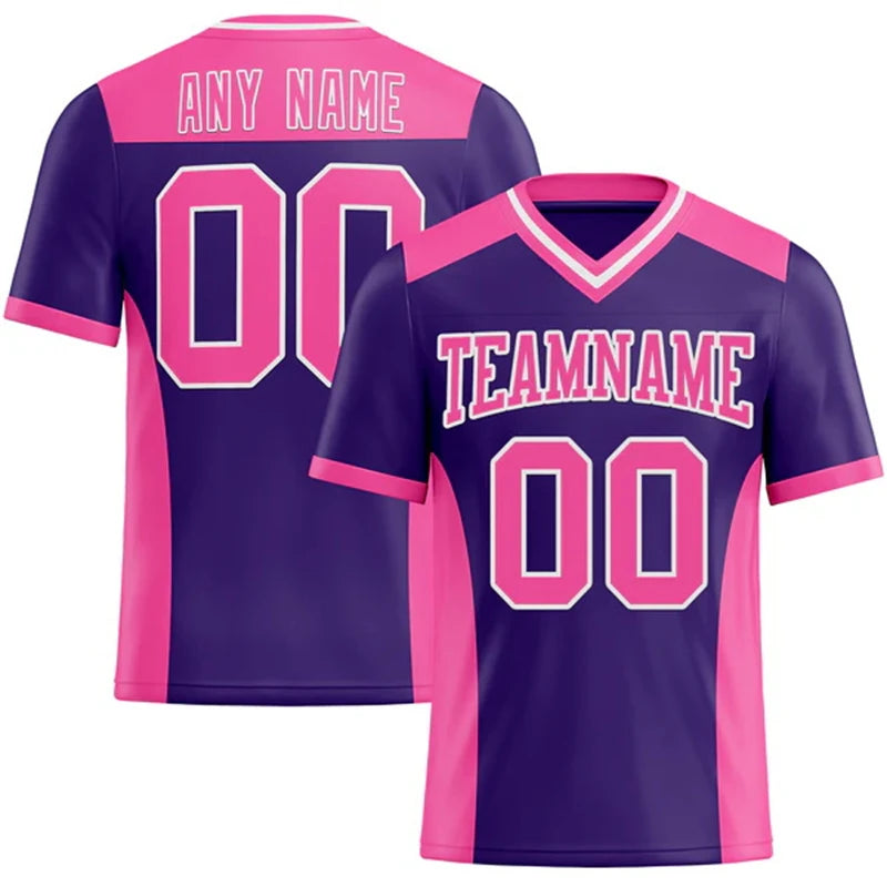 Number Print Football Short Sleeve Jersey For Sports Outfits