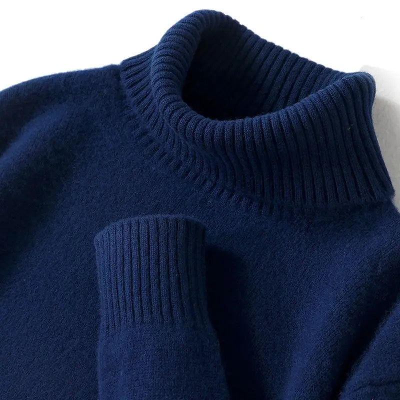 Men's Turtleneck Long Sleeve Knit Sweater