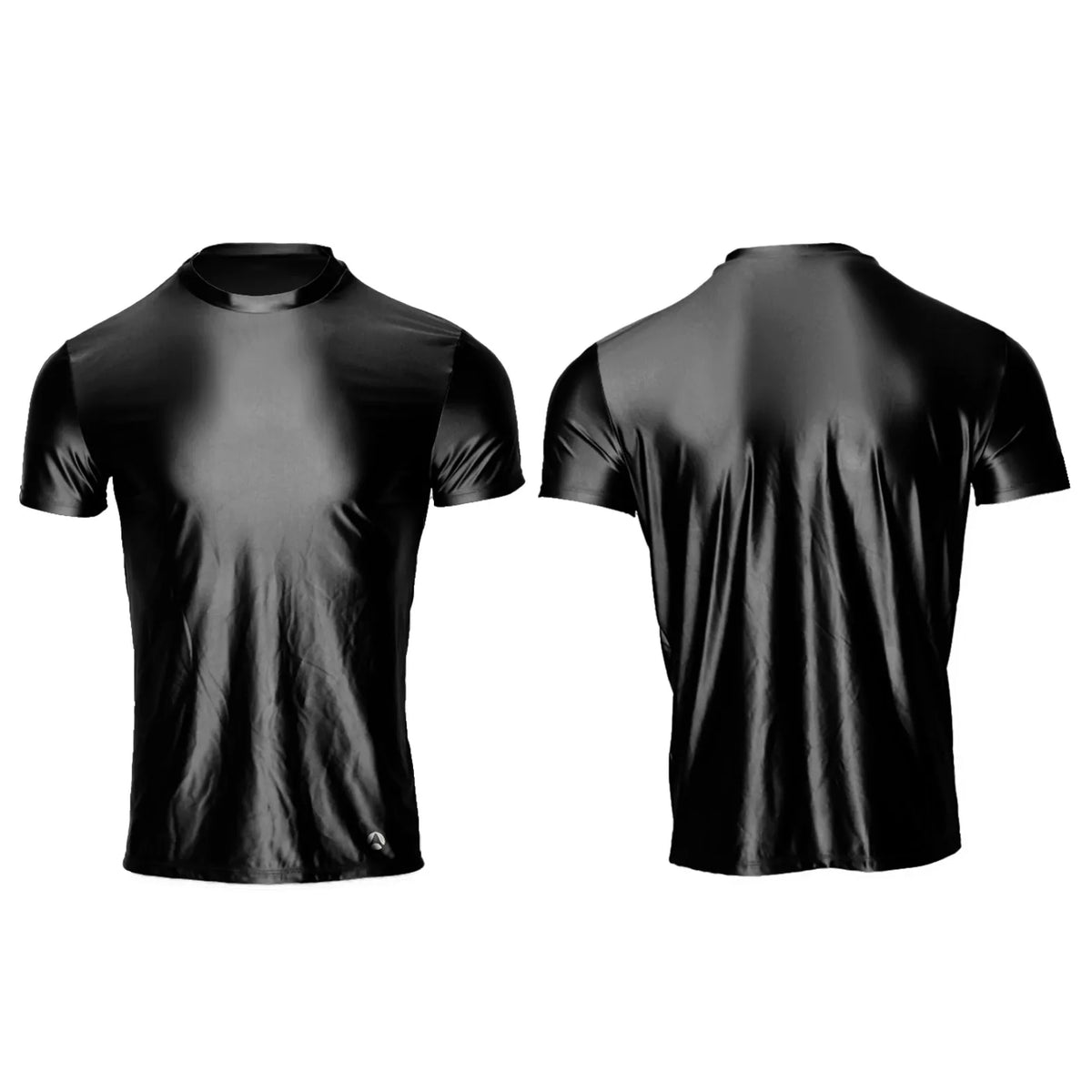 Men's Glossy Short Sleeve T-Shirt with Separate Bottom Options