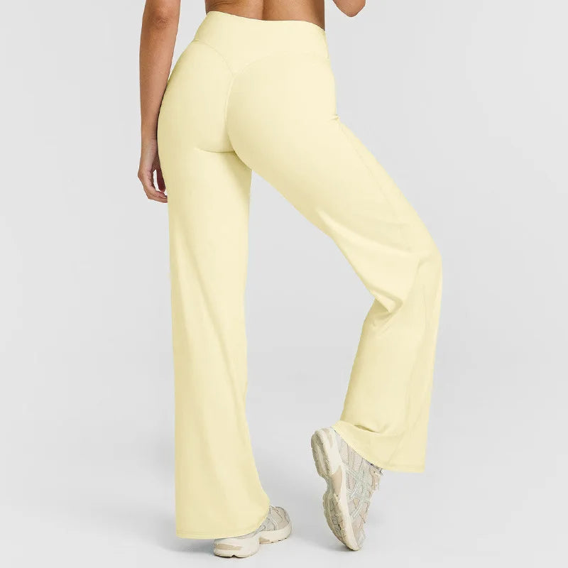Women's Scrunch Flared Leggings For Workout Outfits And Layering