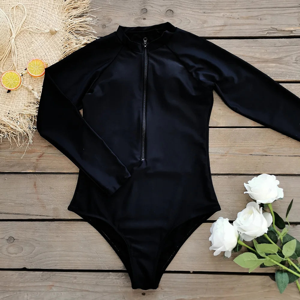 Long Sleeve One-Piece Swimsuit