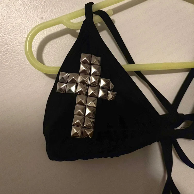 Gothic Brick Print Bikini