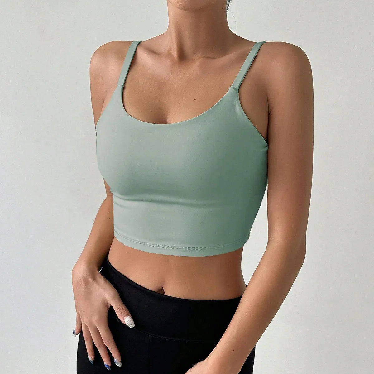 Women's Scoop Neck Wide Strap Sports Bra