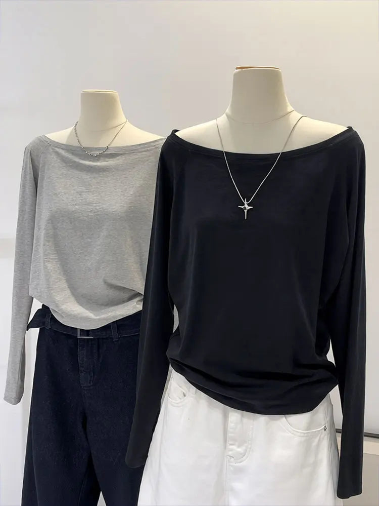 Women’s Off-Shoulder Long-Sleeve Top
