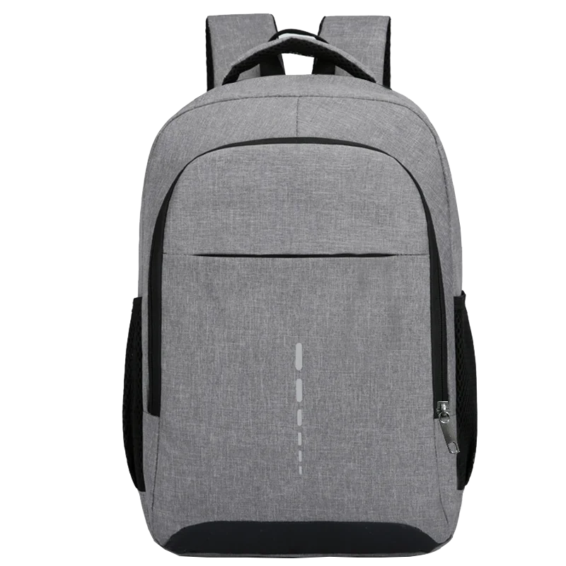 Plain Commuter Backpack with Front Zipper Pockets and Top Carry Handle