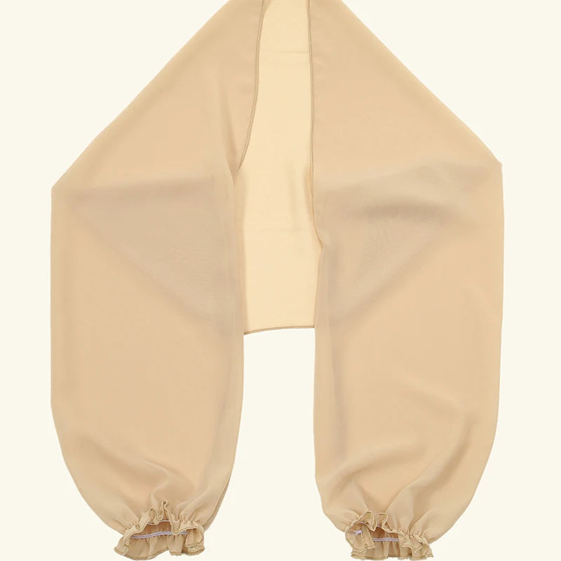 Sheer Sleeve Wrap Scarf for Layering over Outfits