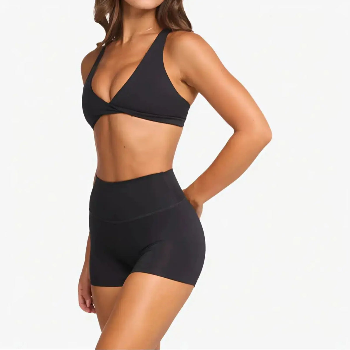 Women's Wide Strap Halter Sports Bra