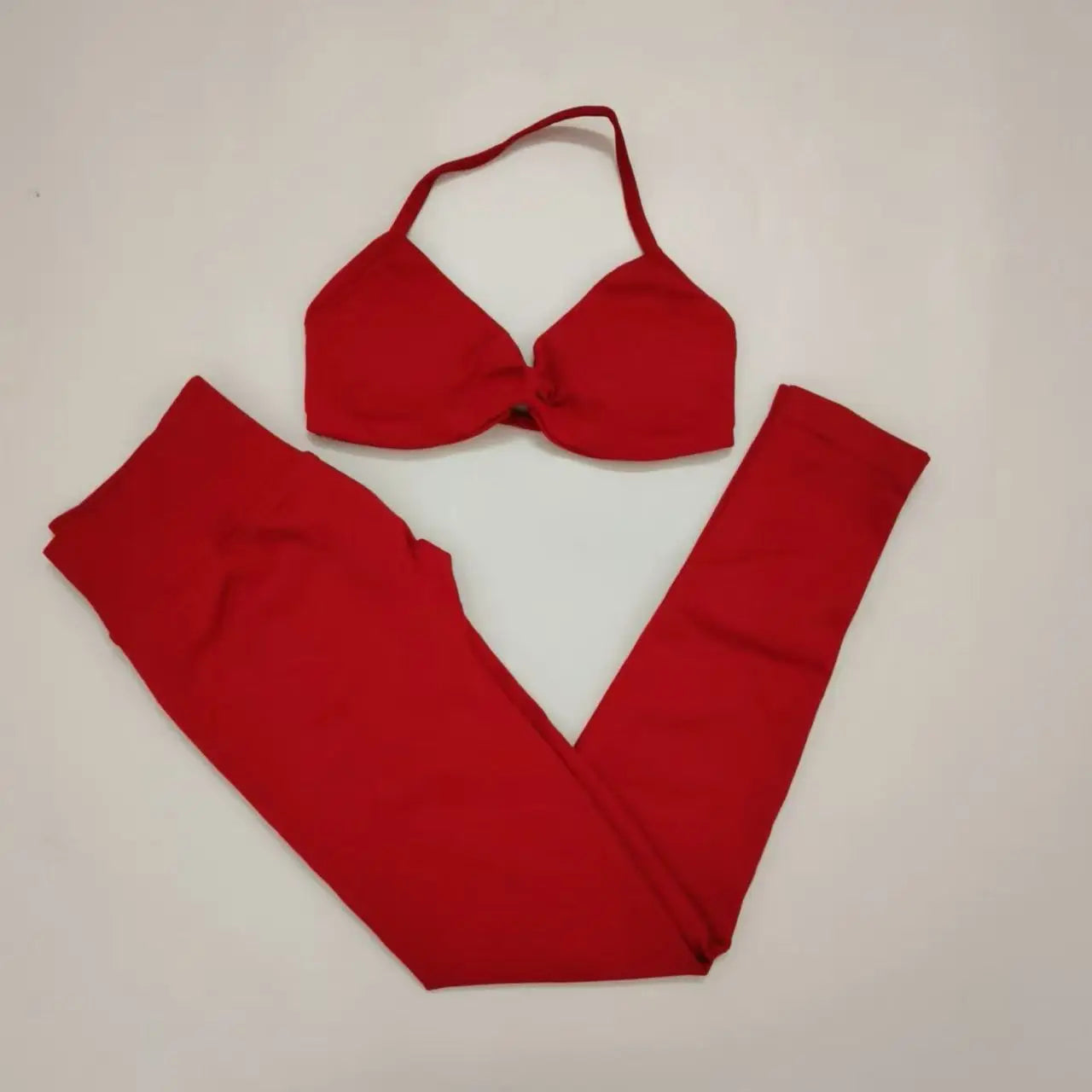 Women's Strappy Bra And Leggings Yoga Set For Workout Outfits