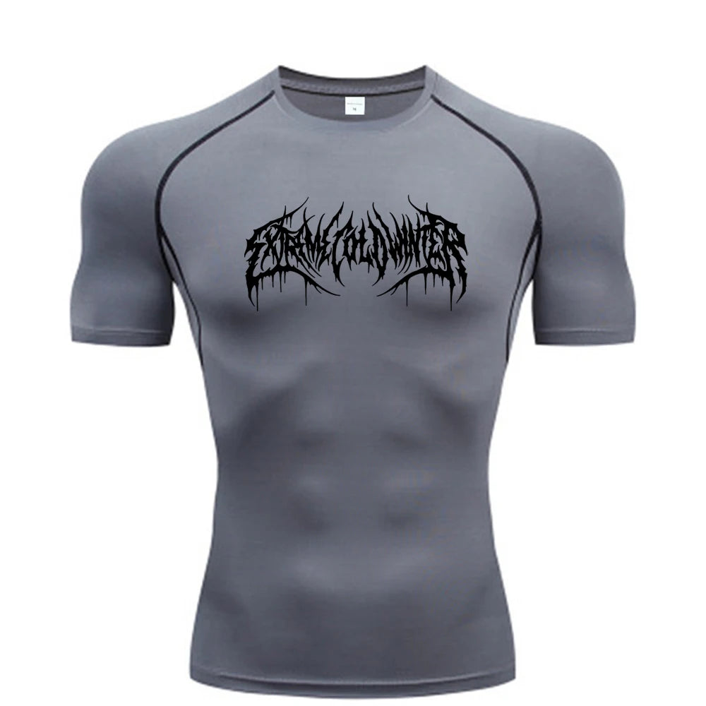 Fitted Crew Neck Short Sleeve Compression T Shirt