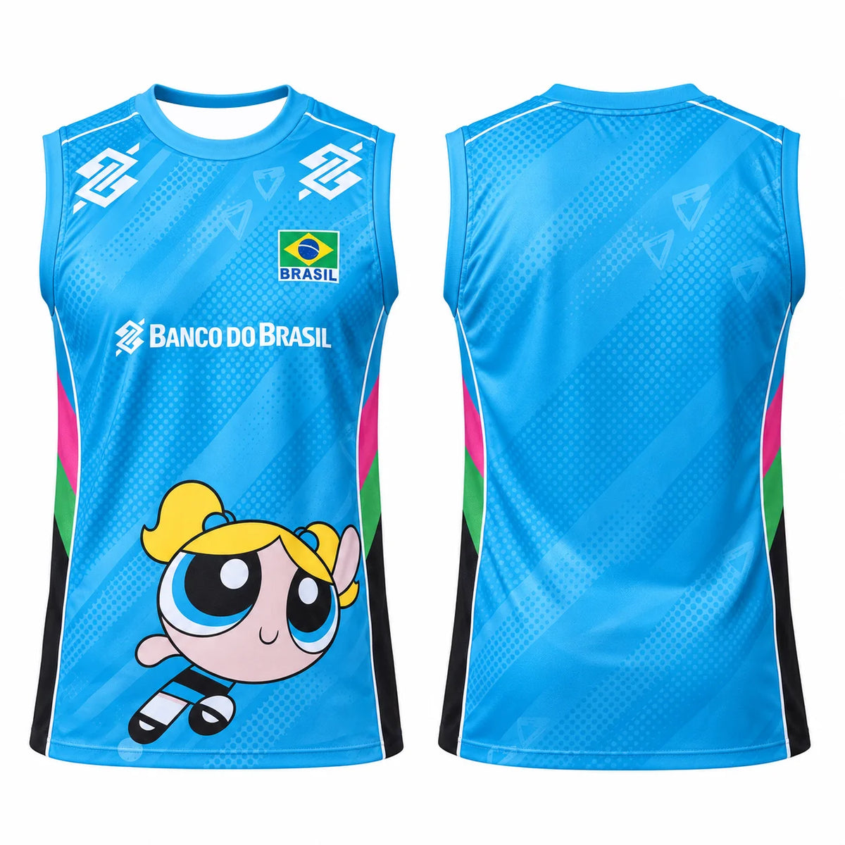 Brazil Cartoon Volleyball Sleeveless Tank Top For Sports Outfits