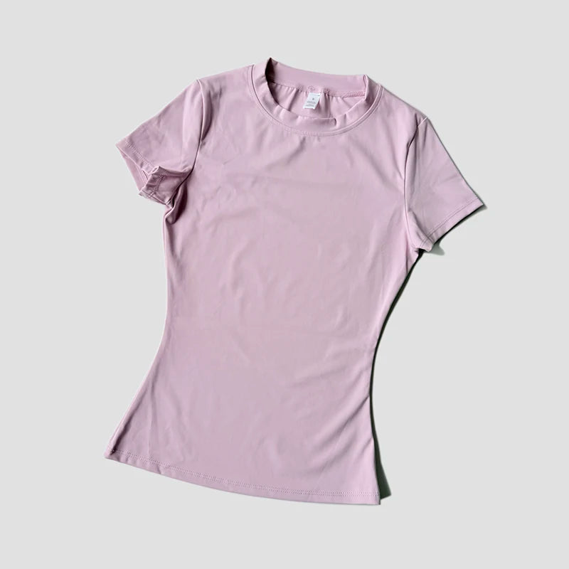 Women’s Seamless Short Sleeve Yoga Top – Fitness & Running Activewear