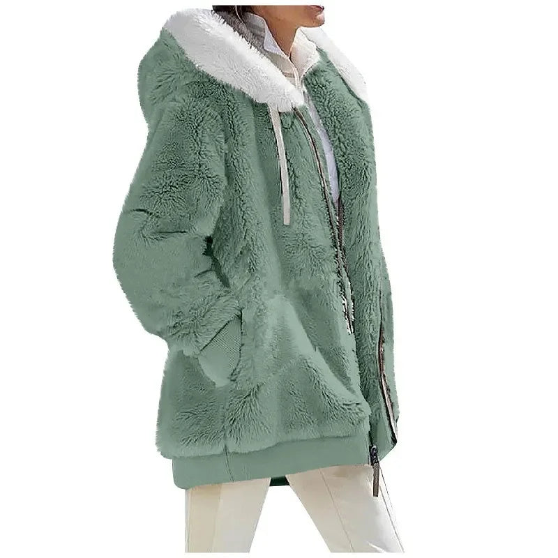 Women's Hooded Fleece Zip-Front Jacket