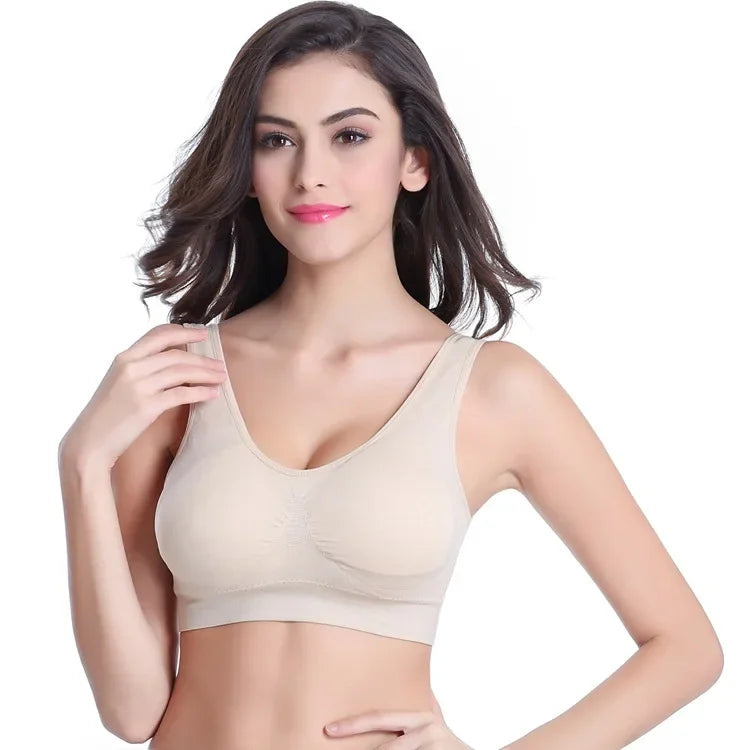 Women's Scoop Neck Wide Strap Sports Bra
