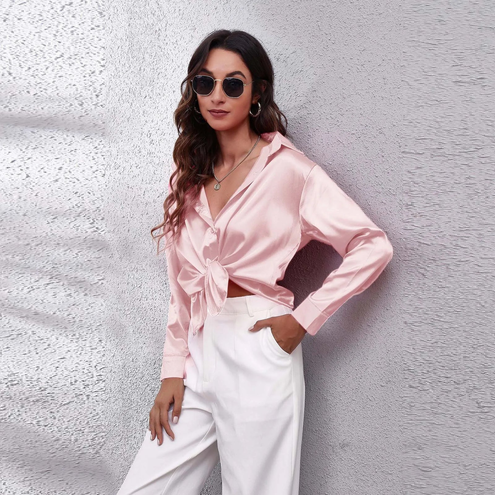 Women's Collared Long Sleeve Shirt