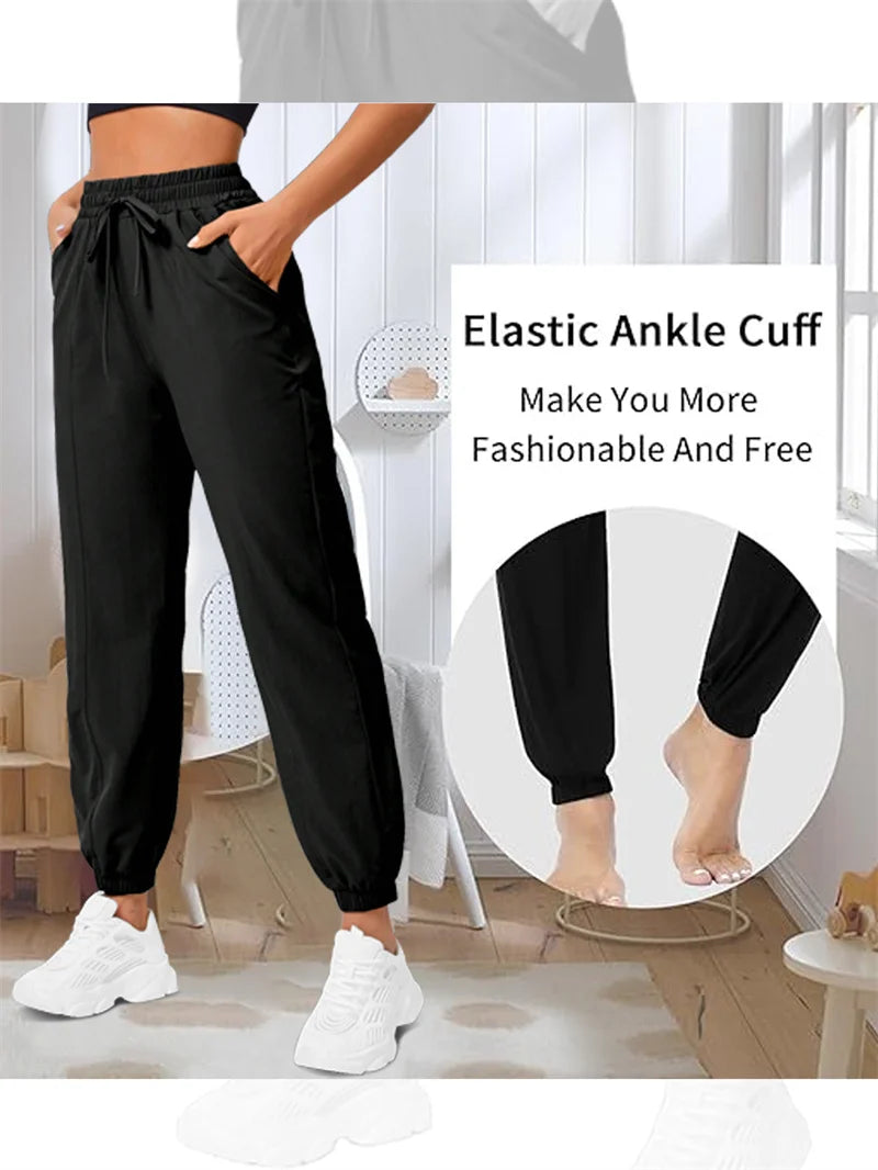 Women's Drawstring Pocket Workout Pants
