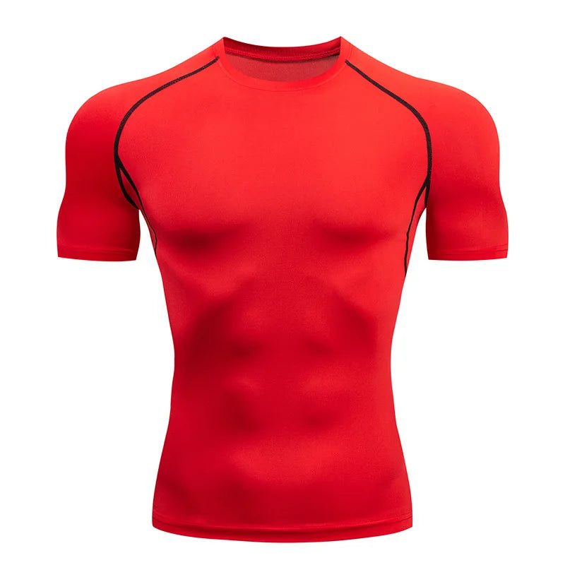 Fitted Sports Compression Shirt with Original Sleeve Style Options