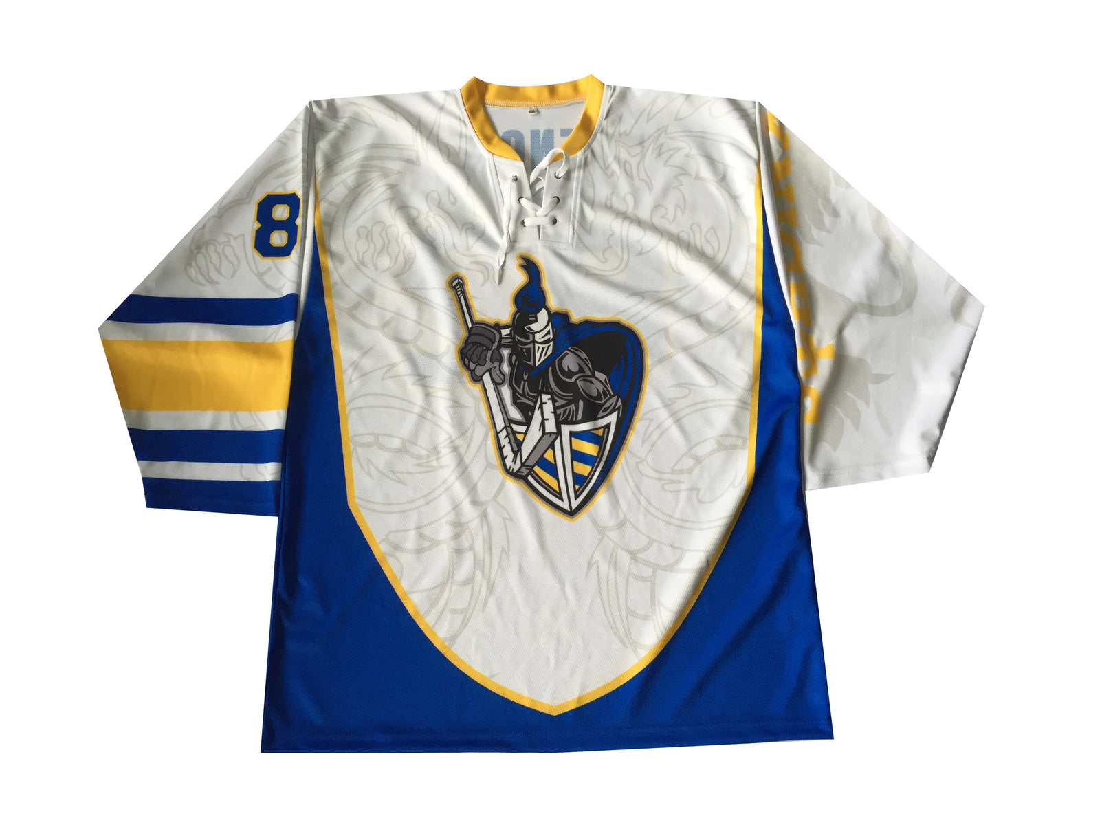 Knight Hockey Graphic Long Sleeve Jersey For Sports Outfits