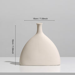 Nordic Ceramic Vase Circular Hollow Donuts Flower Vases Decoration Home Living Room Accessories Interior Office Desktop Decor