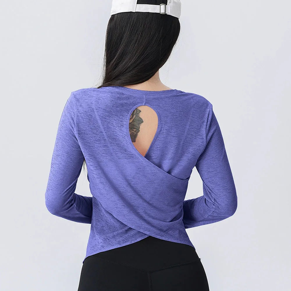 Women's Long-Sleeve Loose-Fit Workout Top