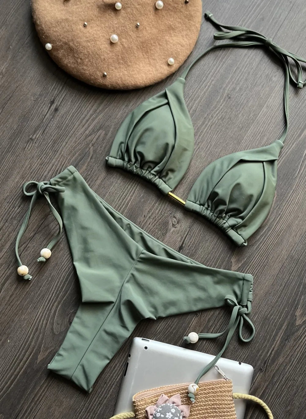 Solid Triangle Bikini