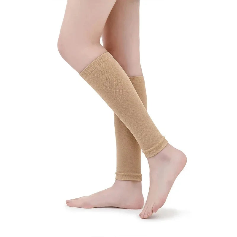 Solid Footless Calf Sleeves with Open End Shape